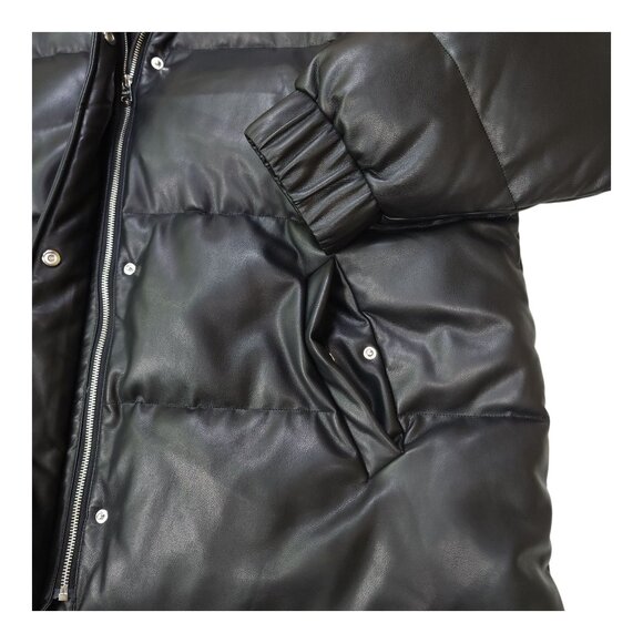 Abercrombie & Fitch Ultra Collection XXL Vegan Leather Coat Jacket 45" Long - Picture 13 of 16